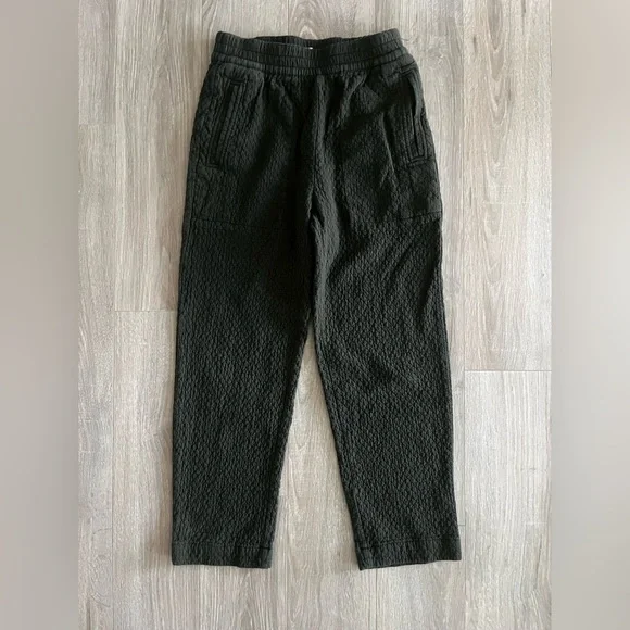 Madewell Women’s Pull-On High-Rise Tapered Pants Diamond Jacquard Dark Forest XS - Picture 3 of 9